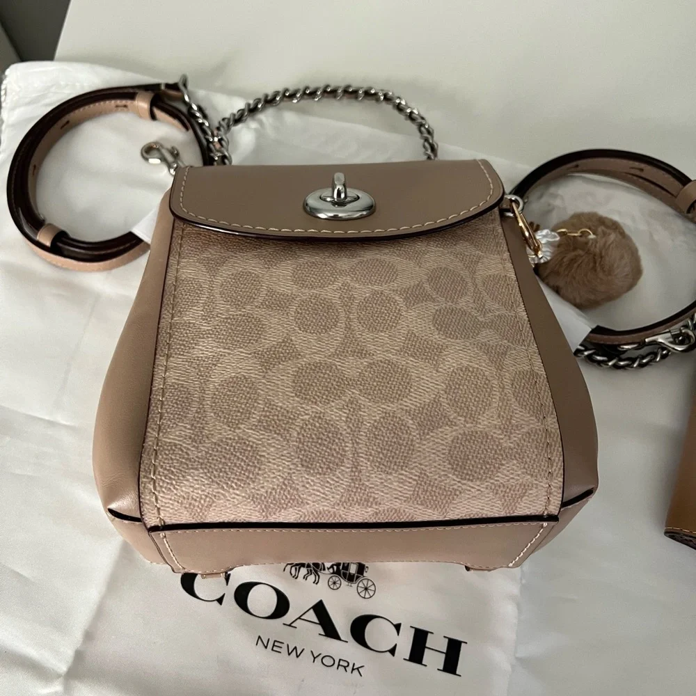 Coach Parker Convertible Backpack 16 In Signature and Matching Wallet - Picture 3 of 11